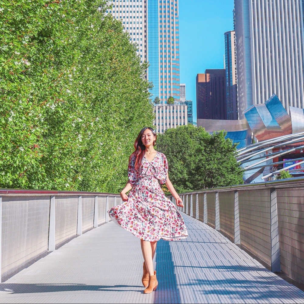 Joyfolie Boho Floral Dress - with POCKETS